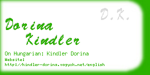 dorina kindler business card